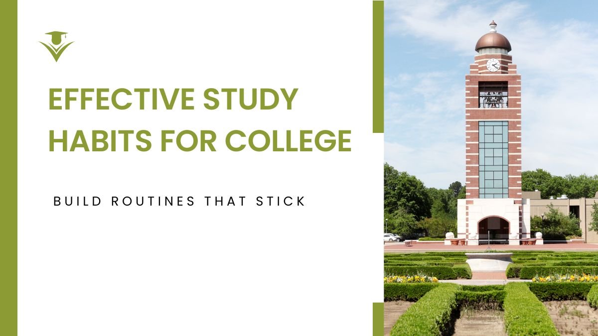effective study habits college, how to build study habits, study habits for success, college study tips, productive study habits, long lasting study routines,